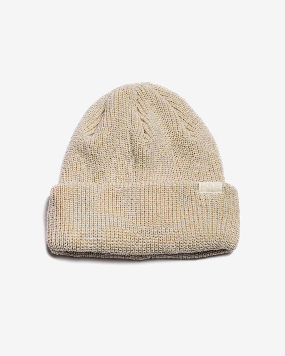 Beige Navigator Beanie mit schönem Design aus Acryl
