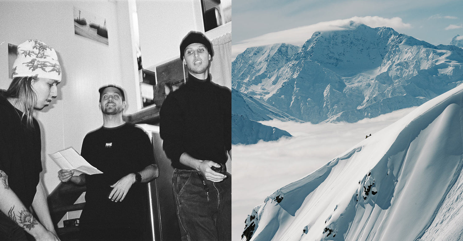 Das Titelbild für den Alpinen Club von HAE zeigt die HAE Athleten im Büro und in den Bergen