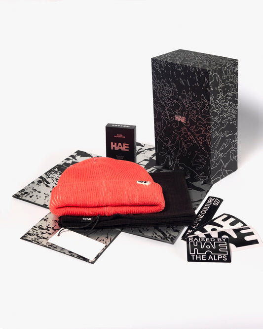 Coffret cadeau best-seller bonnet et cache-cou corail