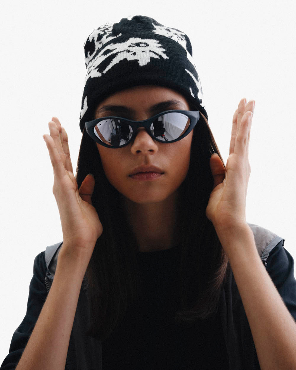 HAE Mütze mit Edelweissmuster