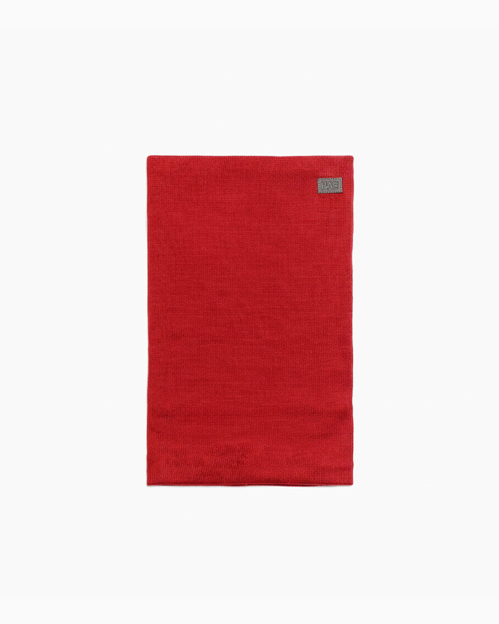 Merino Drifter Halsschlauch von HAE in Rot Meliert – Neckwarmer aus 100% Merinowolle mit HAE-Label, Produktfoto