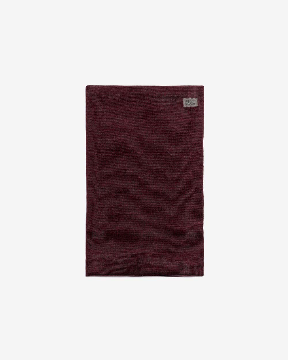 Produktfoto frontal vom Neckwarmer in Bordeaux